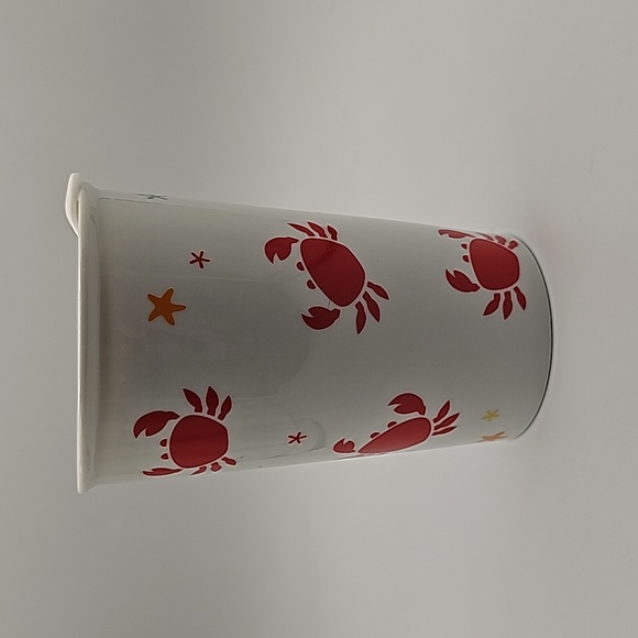 Davids Tea Iconic Ceramic Travel Mug Tumbler 10oz White Crab with Lid - Picture 2 of 4